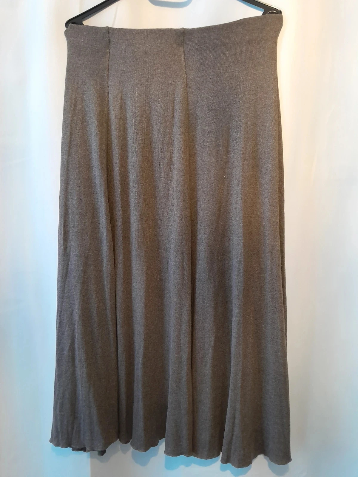 Maxi falda de malla, Talla 38, color marrón topo – photo 6